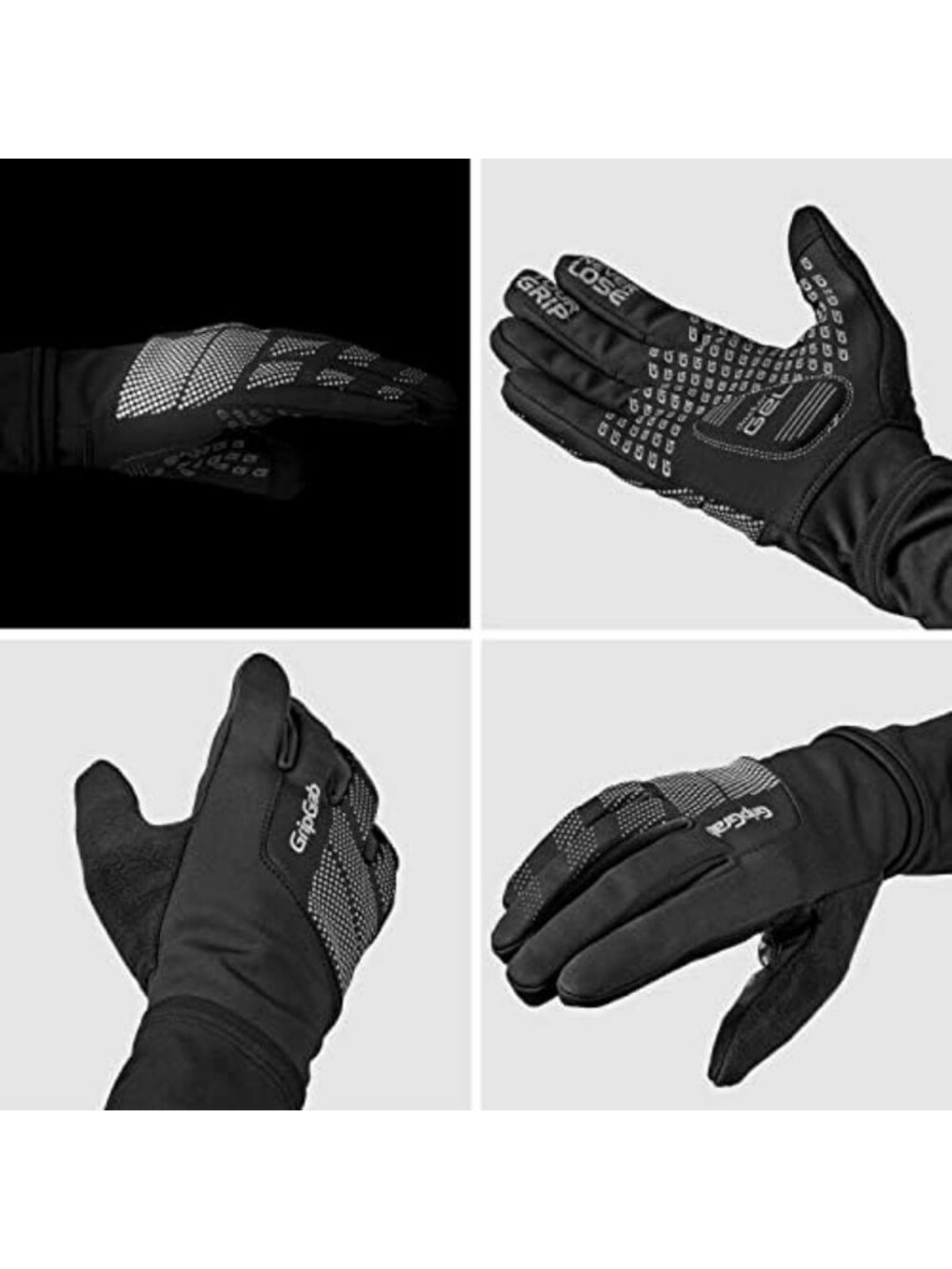 Windproof Padded Full Finger Cycling Gloves for Spring & Fall Rides - Picture 3 of 5